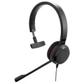 Wired Single-Ear Headset with Mic, Noise-Canceling Microphone, Black B52305