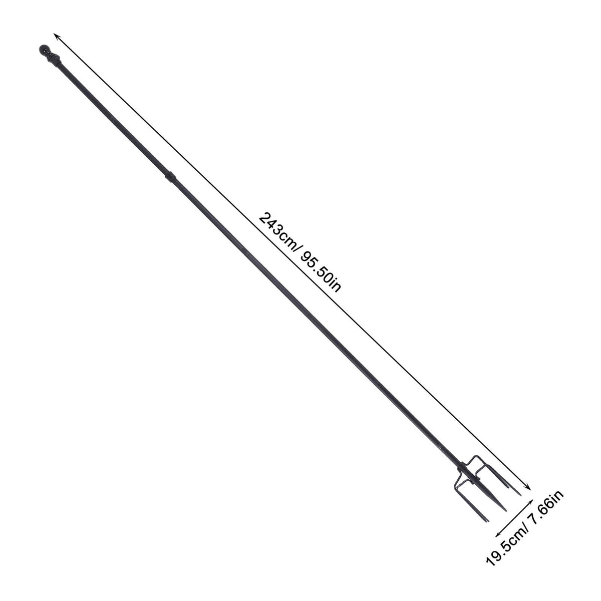 Stainless Steel Flag Pole Holder with 5 Prongs G9168