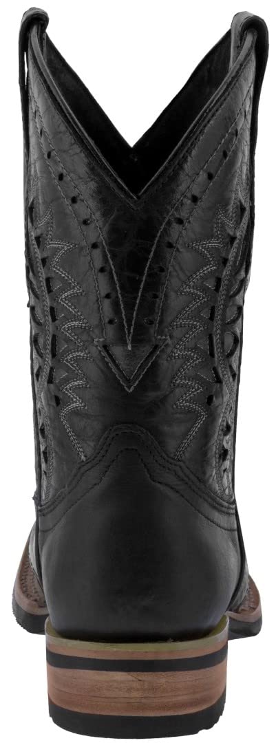 Black Leather Cowboy Boots W578866
