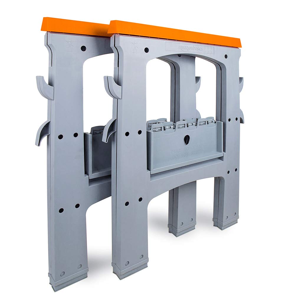 Rectangular Folding Sawhorse, 900 Pound Capacity, Set of 2 O8616