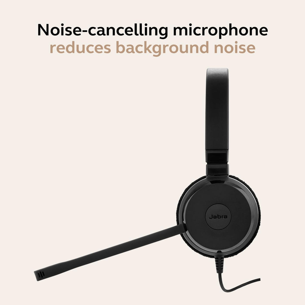 Wired Single-Ear Headset with Mic, Noise-Canceling Microphone, Black B52305