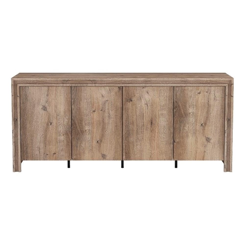 Brown 4-Door Wood Grain Sideboard W2925