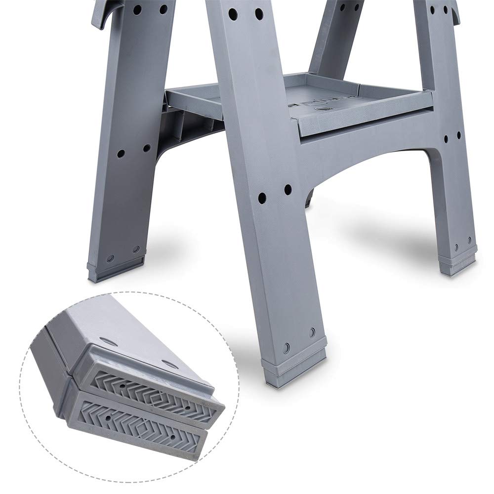 Rectangular Folding Sawhorse, 900 Pound Capacity, Set of 2 O8616
