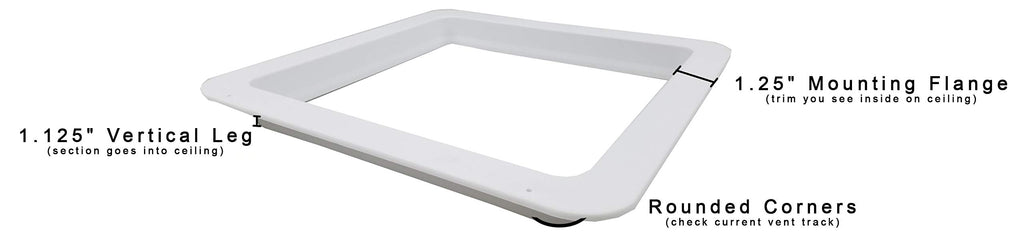 14" RV Roof Vent White Lid Non-Powered Y97469