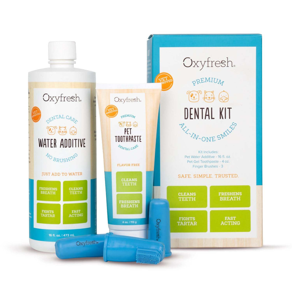 Pet Dental Kit 4oz Toothpaste + 16oz Water Additive A192054