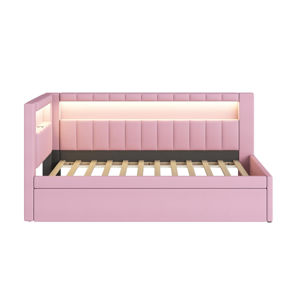 Pink Twin Size Daybed with Trundle D939