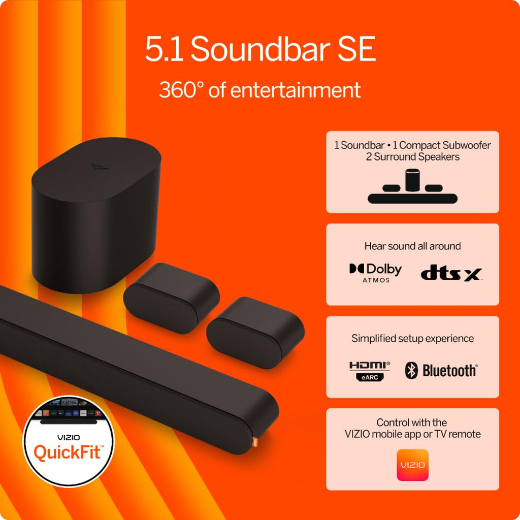5.1 Soundbar with Wireless Subwoofer and Bluetooth V502632