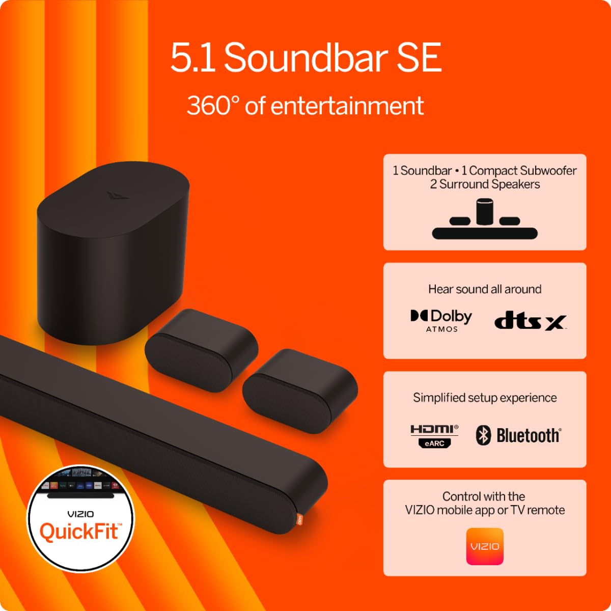 5.1 Soundbar with Wireless Subwoofer and Bluetooth V502632