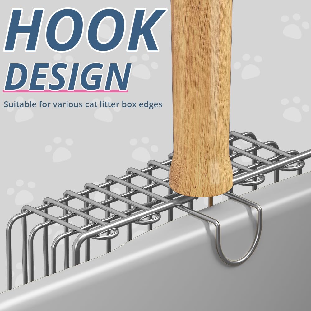 Metal Litter Scoop with Beech Wood Grip Q630713