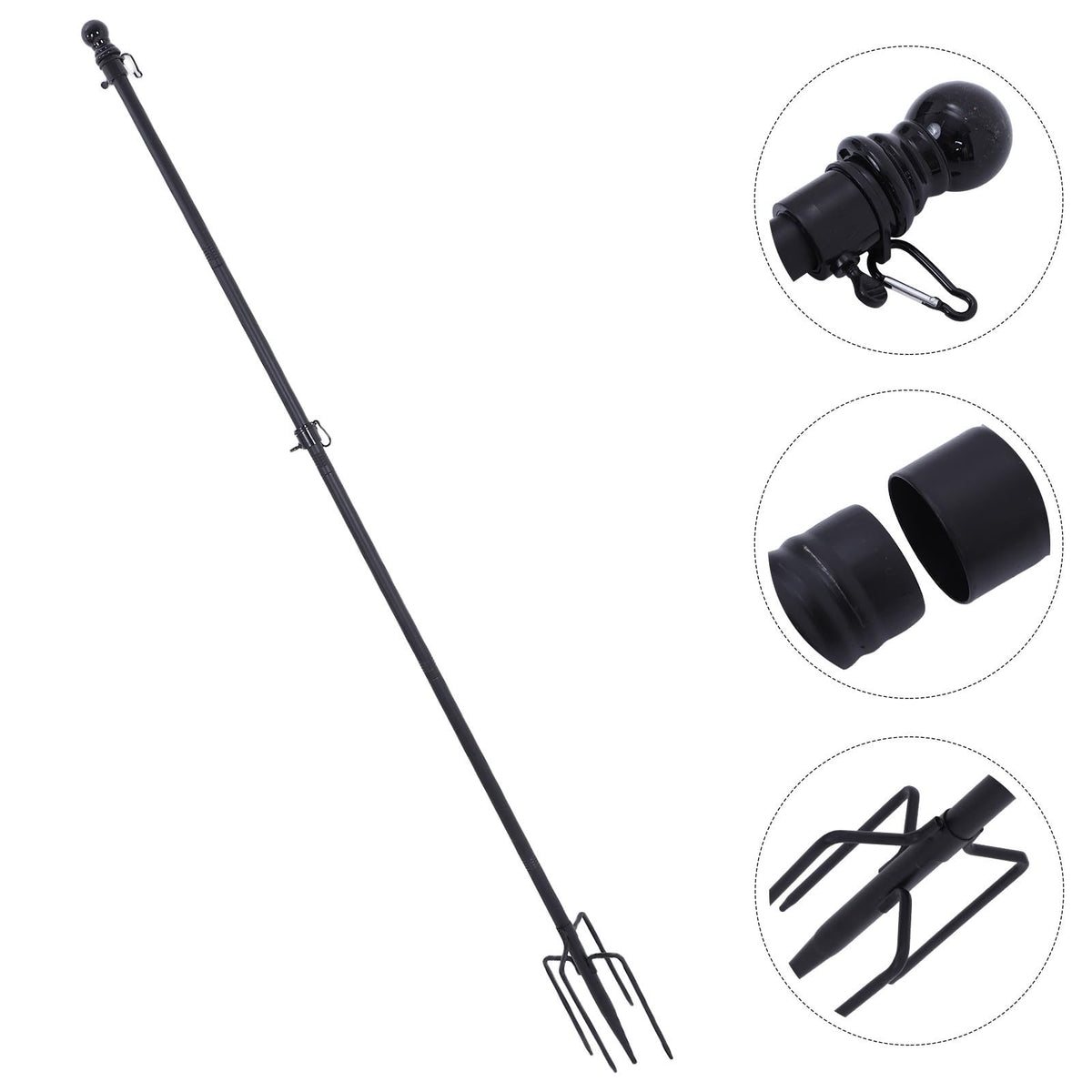 Stainless Steel Flag Pole Holder with 5 Prongs G9168