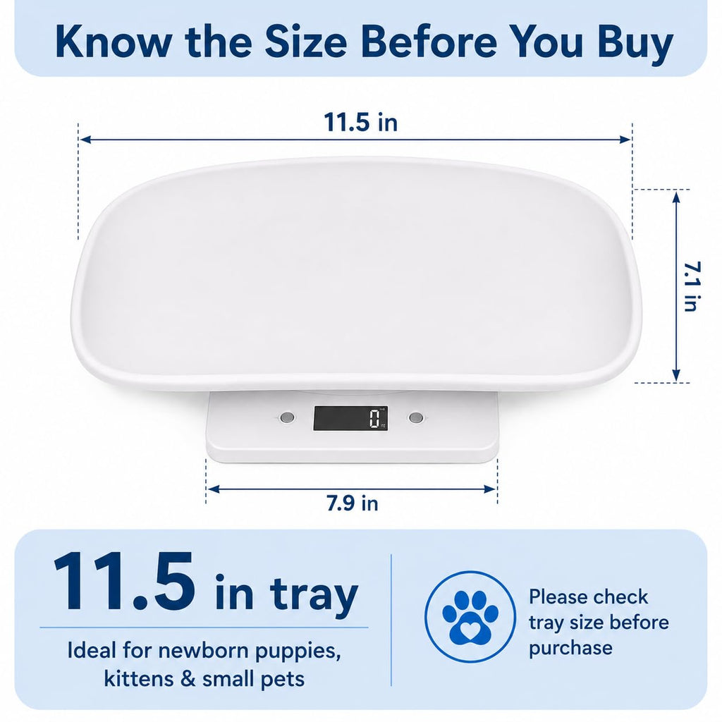 Digital Pet Scale with 1g Resolution and Tape Measure E42854