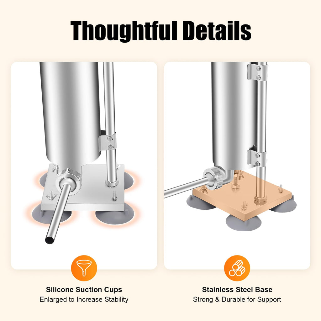 Manual Sausage Stuffer with 15 Stuffing Tubes A580