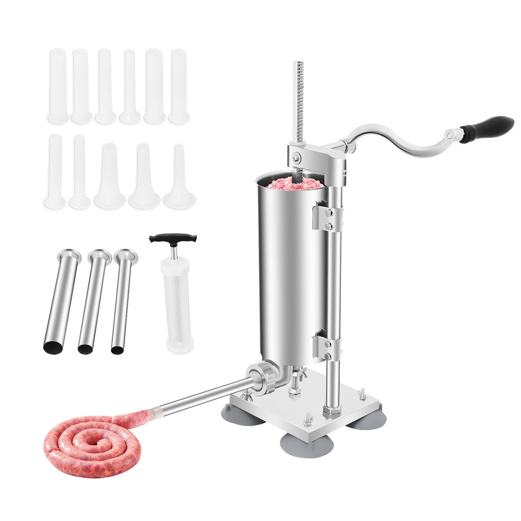 Manual Sausage Stuffer with 15 Stuffing Tubes A580