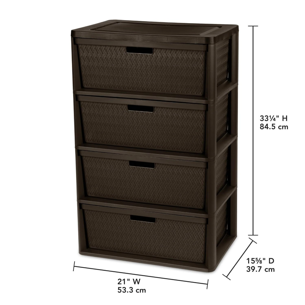 Brown Plastic Storage Organizer Tower Y494