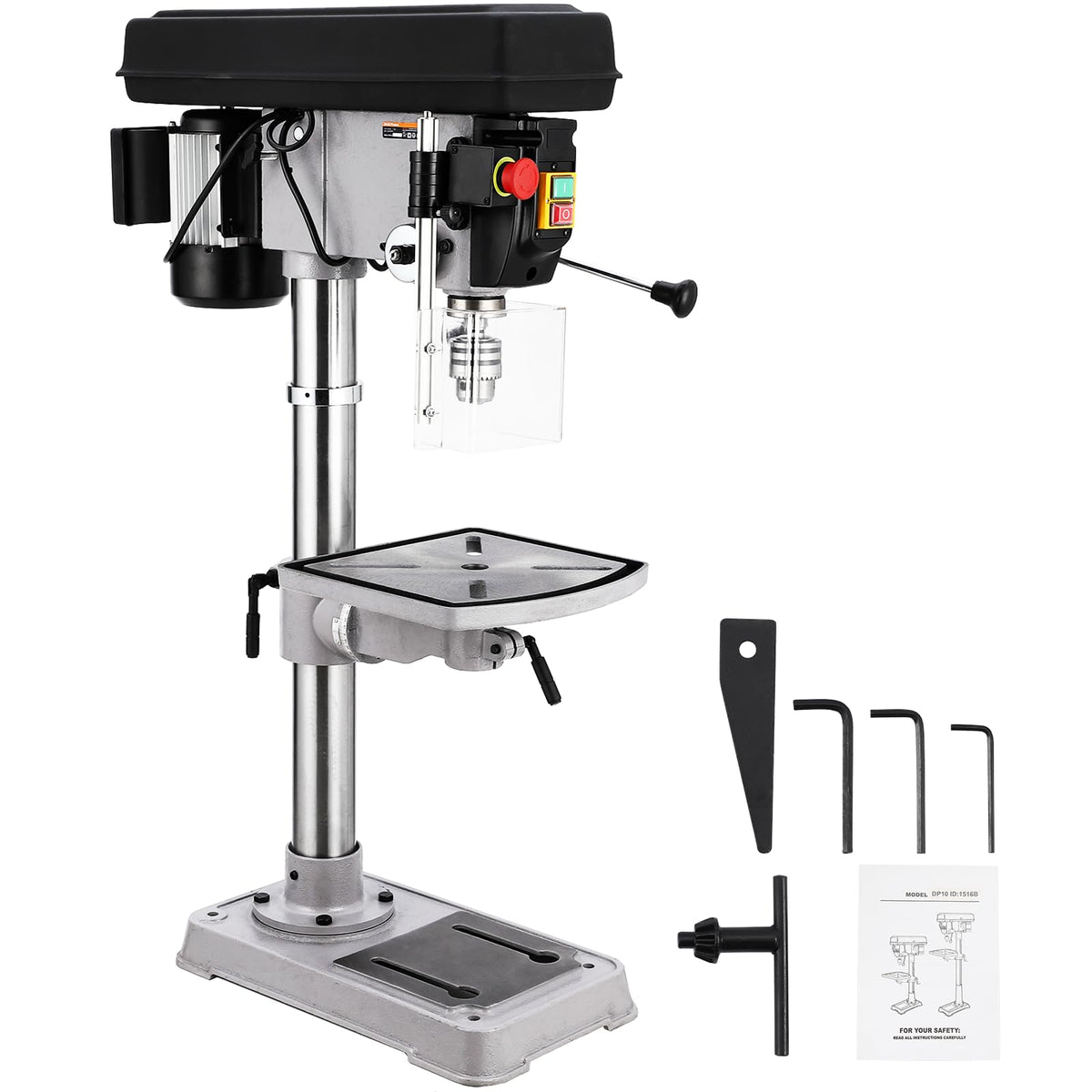 15 in Benchtop Drill Press with Variable Speed Tilting Worktable A234644