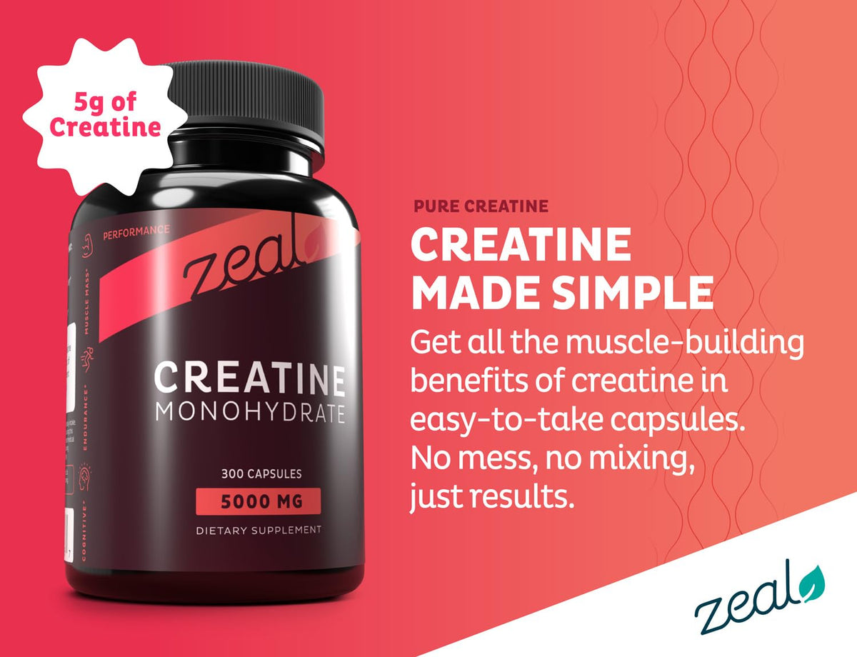 Micronized Creatine Monohydrate 5000mg 300 Capsules P1830