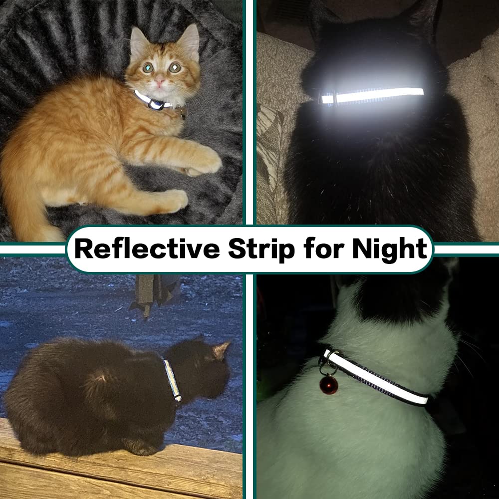 Breakaway Reflective Cat Collar with Air Tag Holder T1549