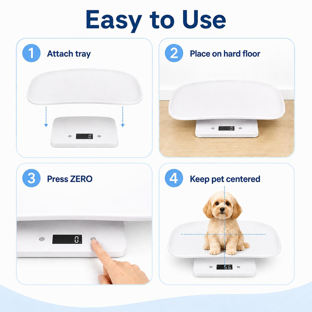 Digital Pet Scale with 1g Resolution and Tape Measure E42854