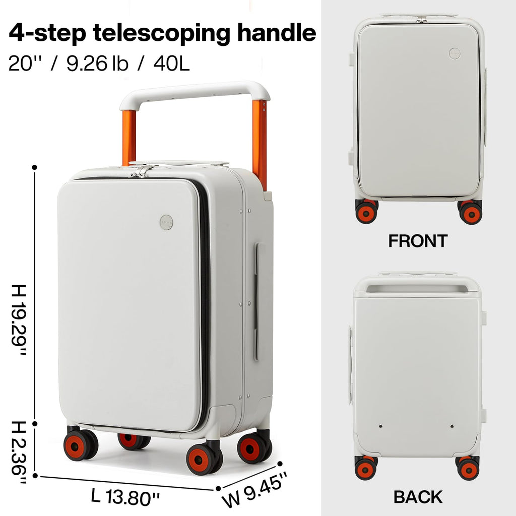 20 Inch Carry On Luggage Aluminum Frame Spinner Wheels X457701