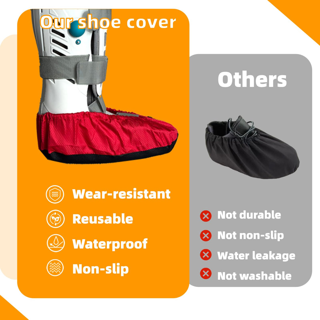 Walking Boot Covers 2 pcs Waterproof Anti-slip Washable Large P775