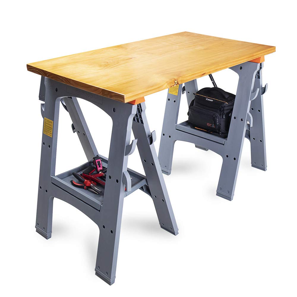 Rectangular Folding Sawhorse, 900 Pound Capacity, Set of 2 O8616