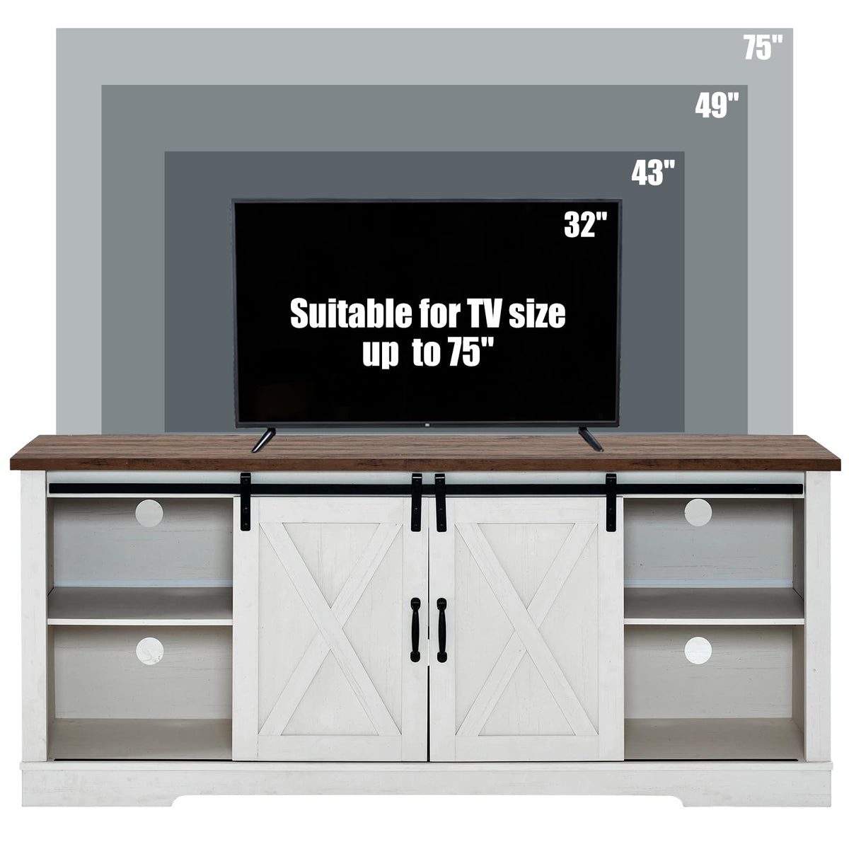 White TV Stand L9777