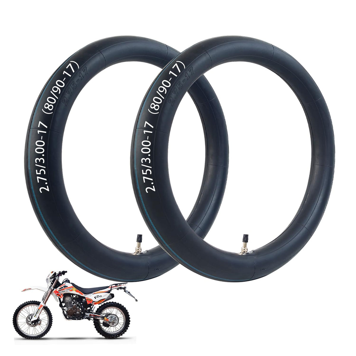 2 Pack 2.75/3.00-17 Heavy Inner Tube V4716