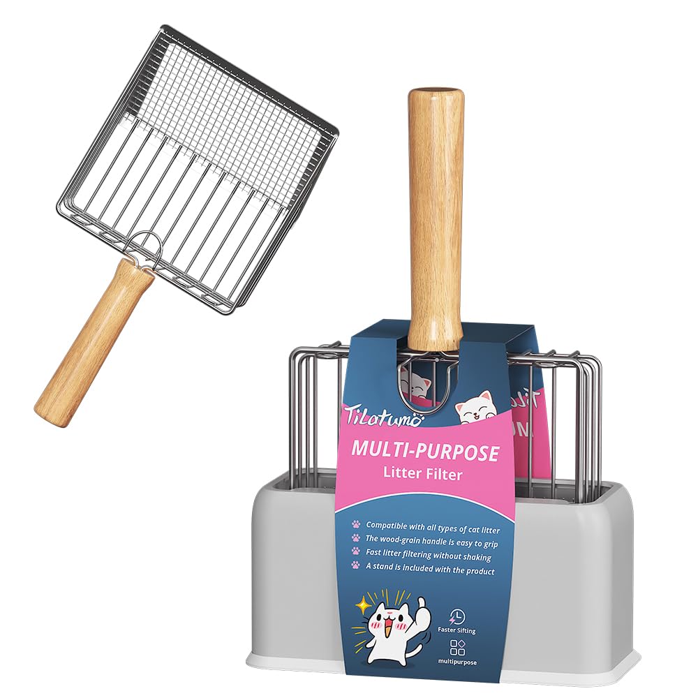 Metal Litter Scoop with Beech Wood Grip Q630713