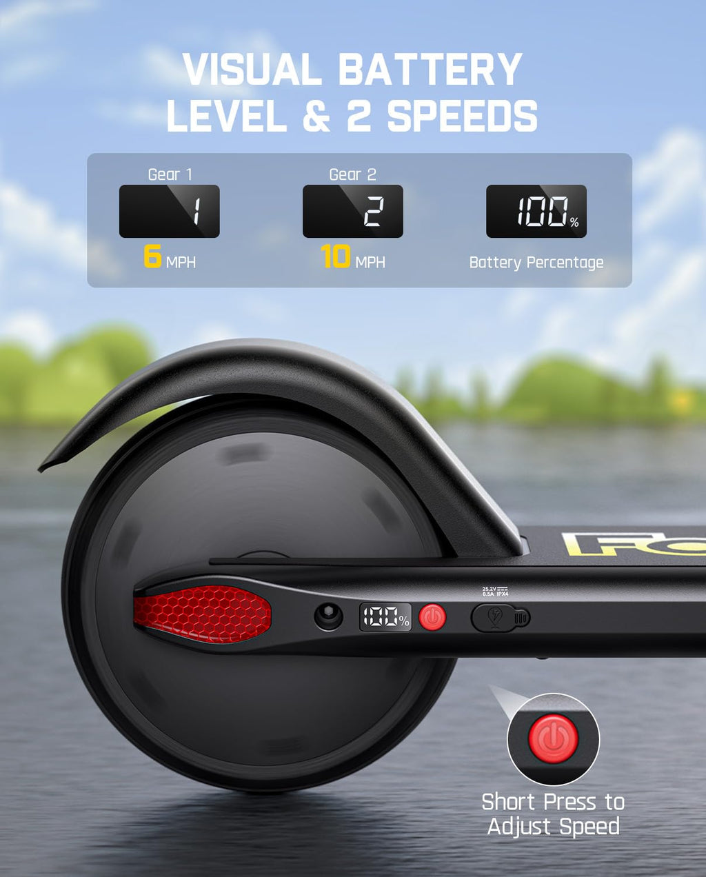 Kids Electric Scooter Foldable 3 Adjustable Heights K750492
