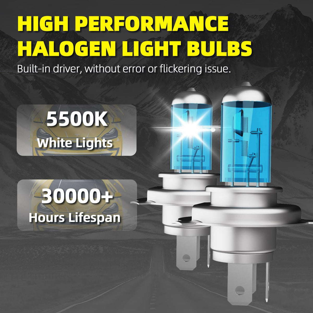 9003 High Low Beam Halogen Headlight Bulbs 2PCS Y33737