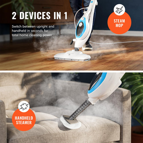 10-in-1 Steam Mop with Detachable Handheld Steam Cleaner C302