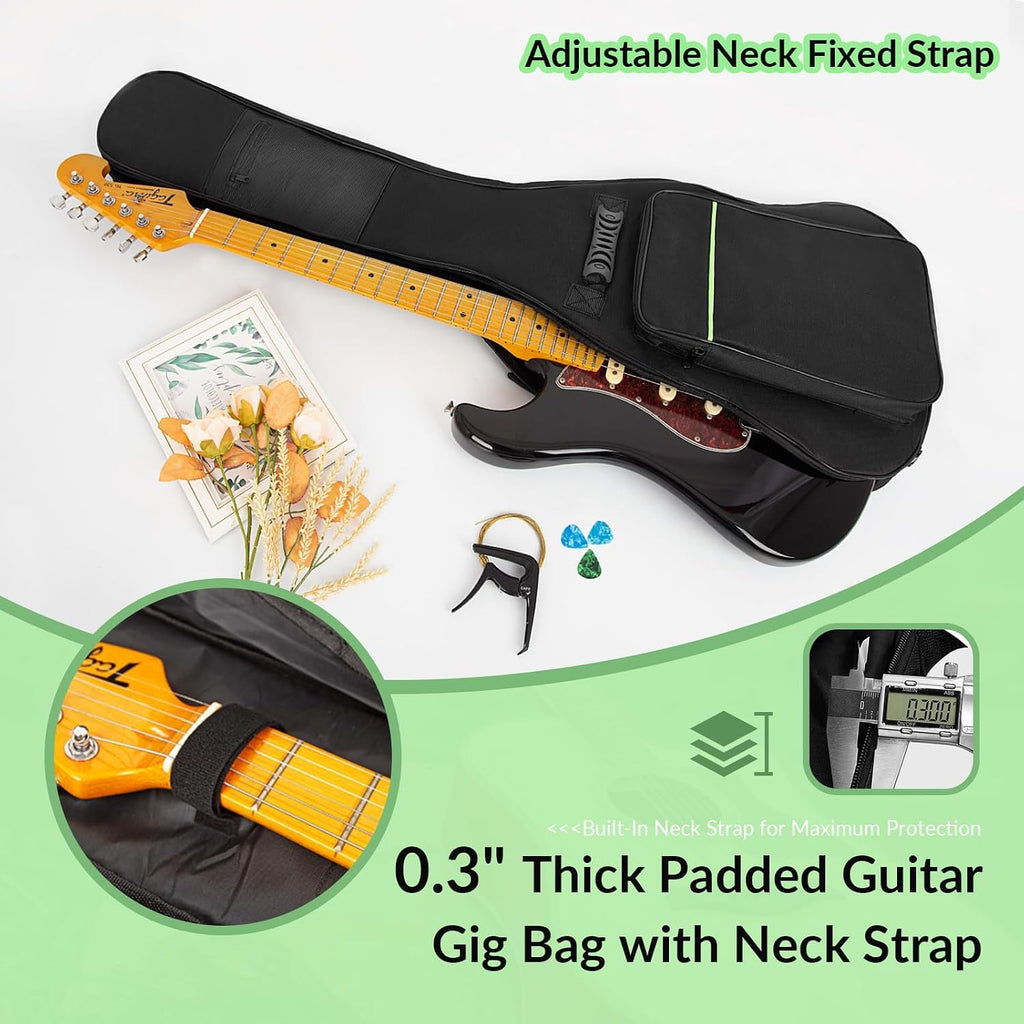 39 Inch 7mm Padding Waterproof Black Electric Guitar Bag P148901