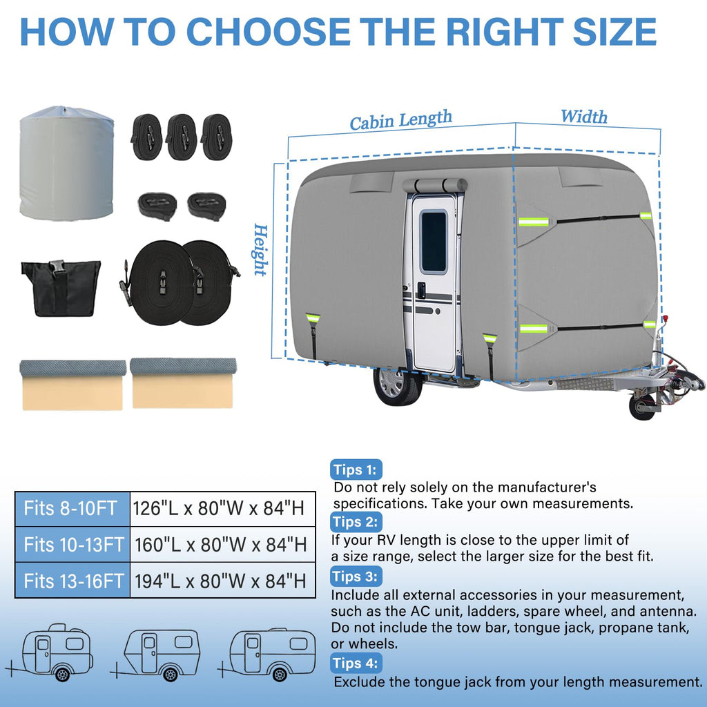 Waterproof Fiberglass Travel Trailer Cover C293582