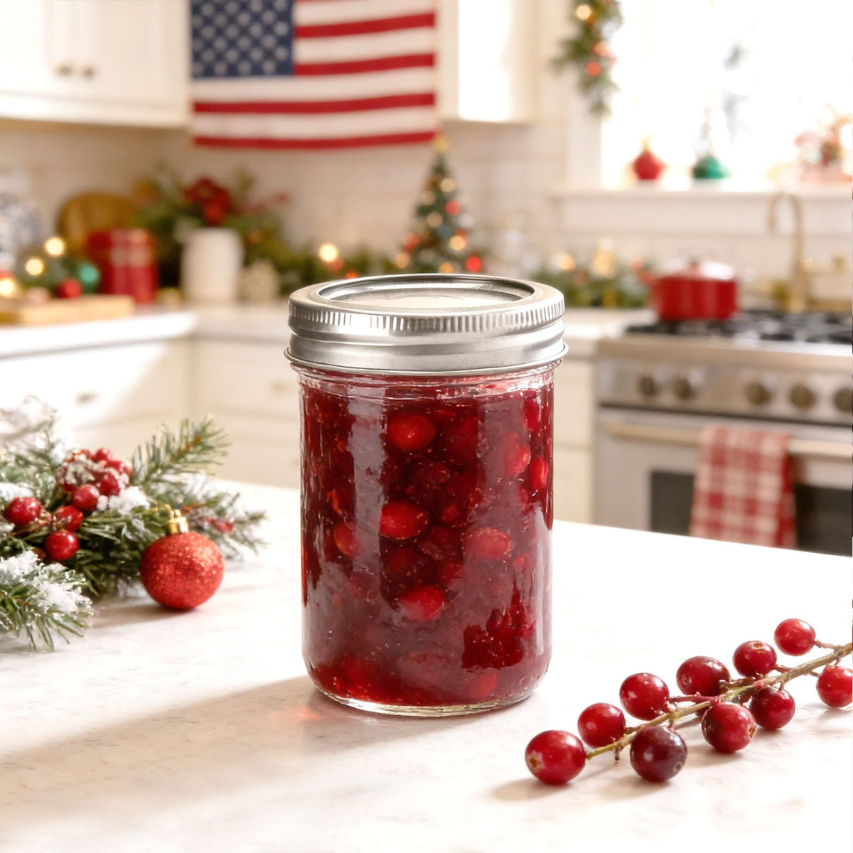 16 oz & 8 oz Clear Glass Mason Jars with Lids, Set of 18 L441589