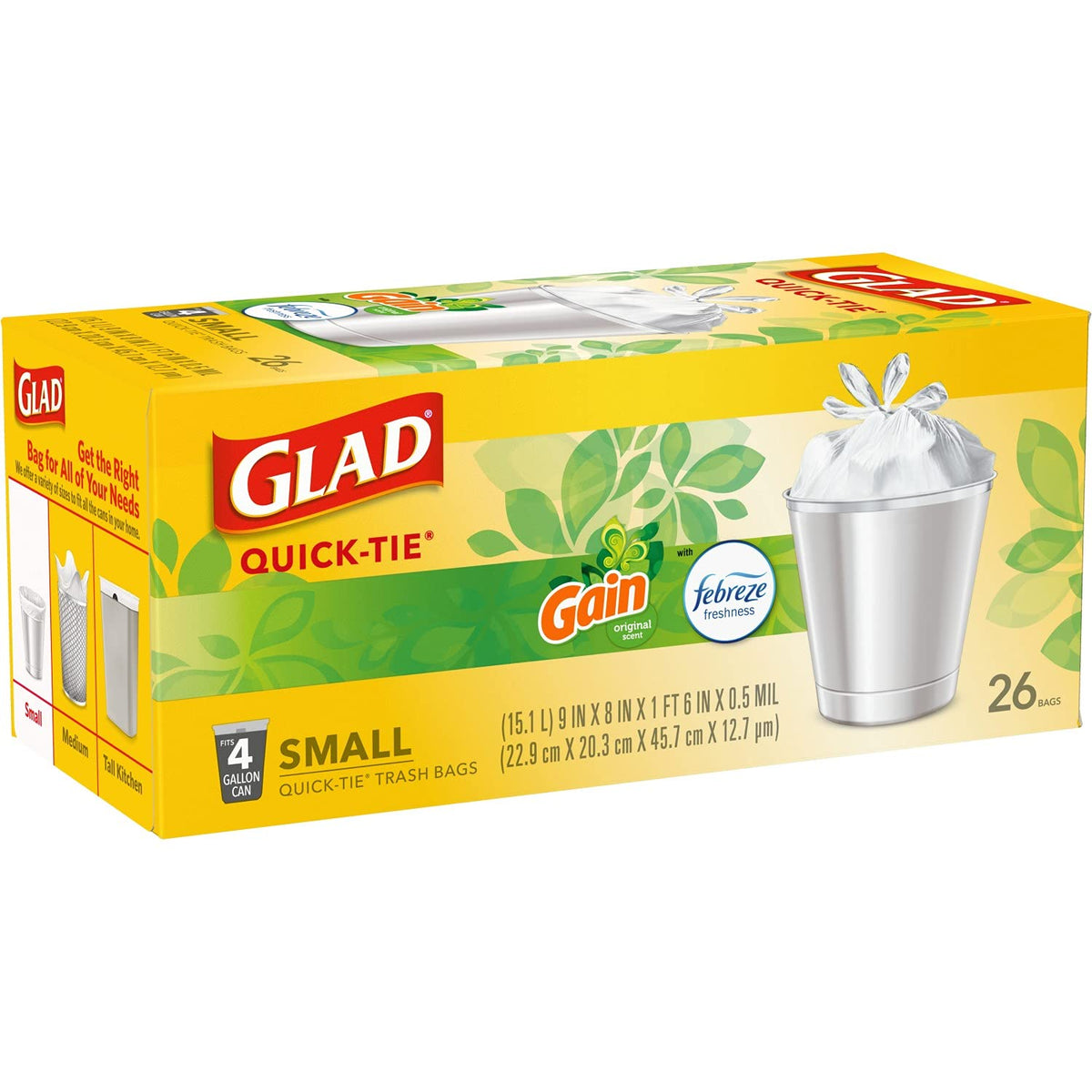 4 Gal 26 Count Trash Bags Pack of 6 V498930