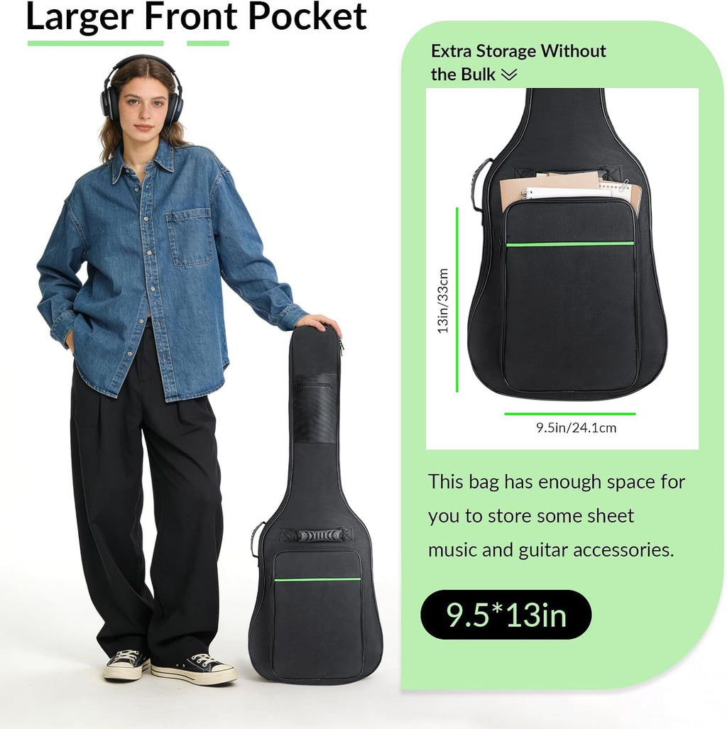 39 Inch 7mm Padding Waterproof Black Electric Guitar Bag P148901
