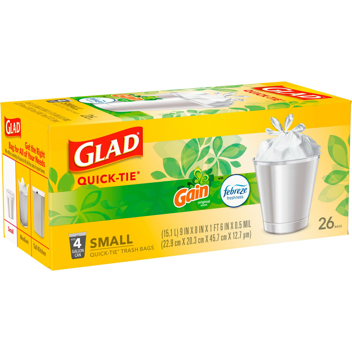 4 Gal 26 Count Trash Bags Pack of 6 V498930