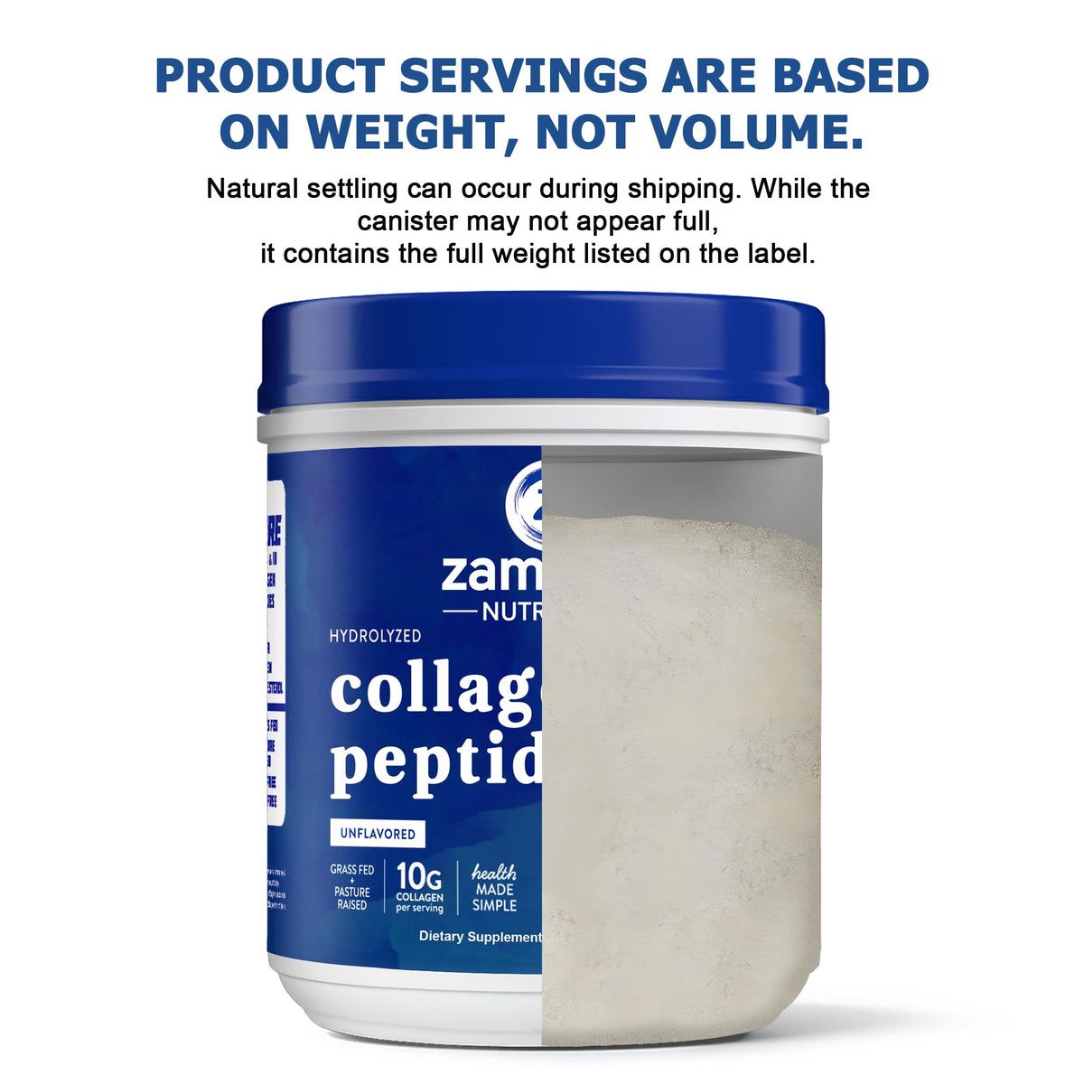 Unflavored Grass-Fed Collagen Peptides Powder 1.32 LBS J776
