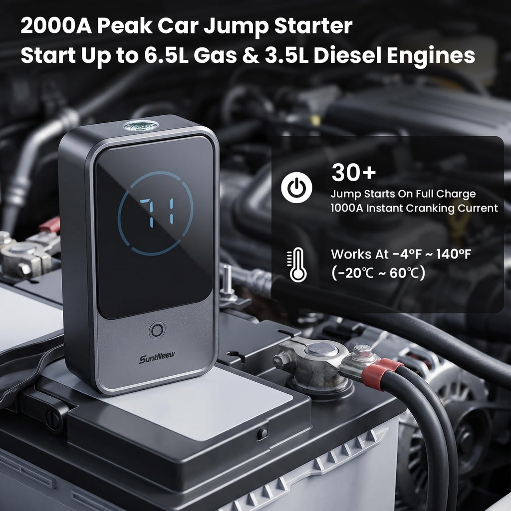 10000mAh 2000A 12V Jump Starter with LCD Display A717