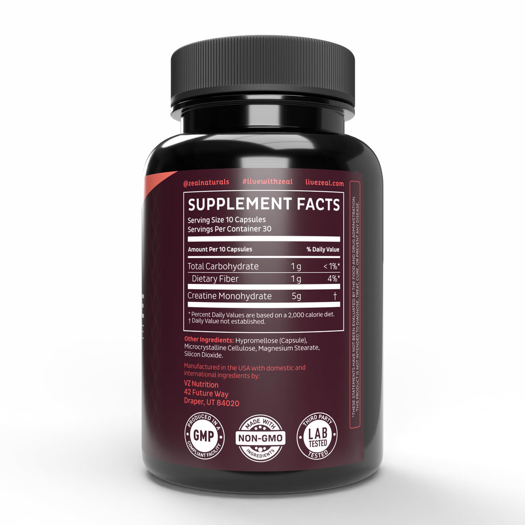 Micronized Creatine Monohydrate 5000mg 300 Capsules P1830