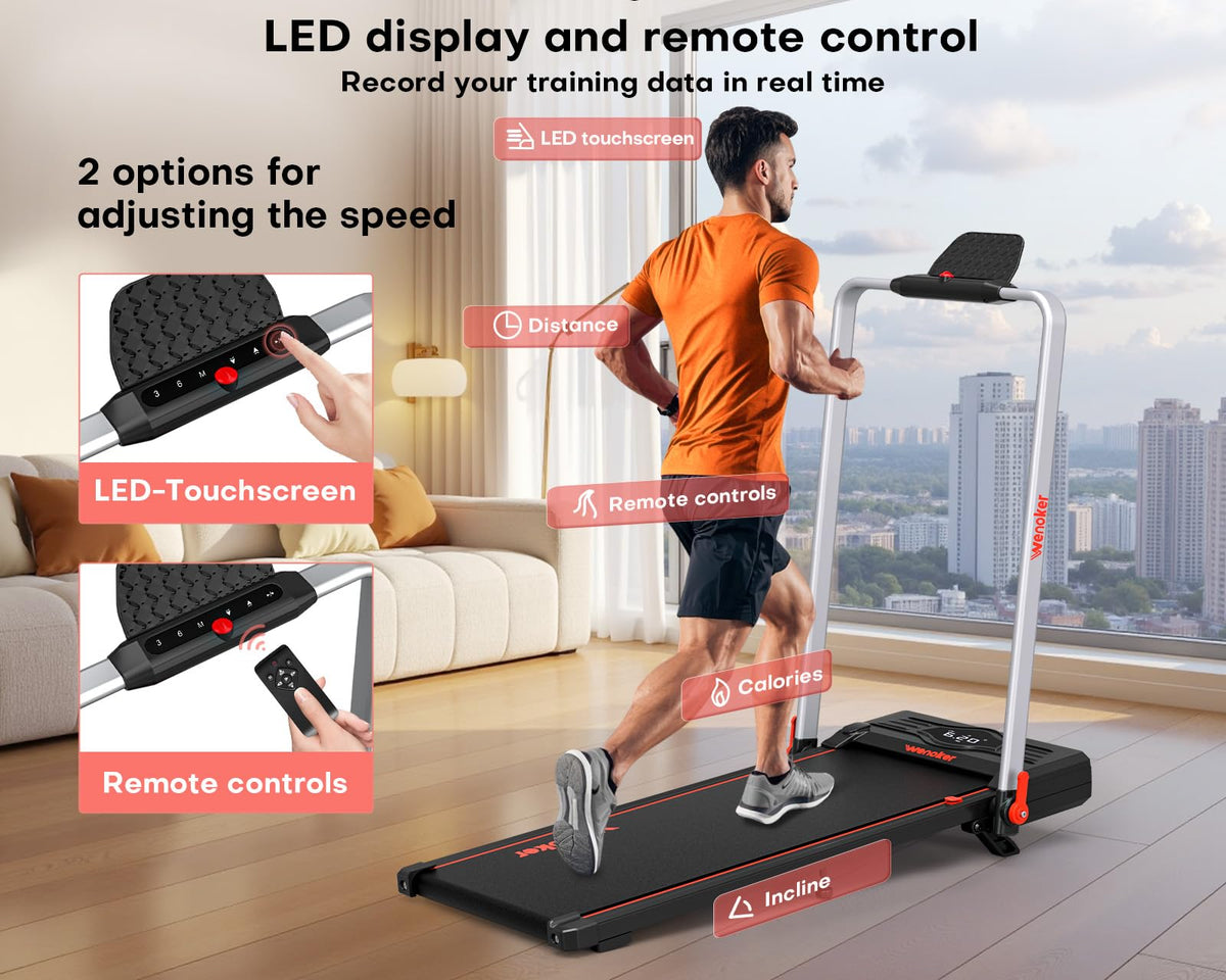 Walking Pad Treadmill with Safety Handle X843
