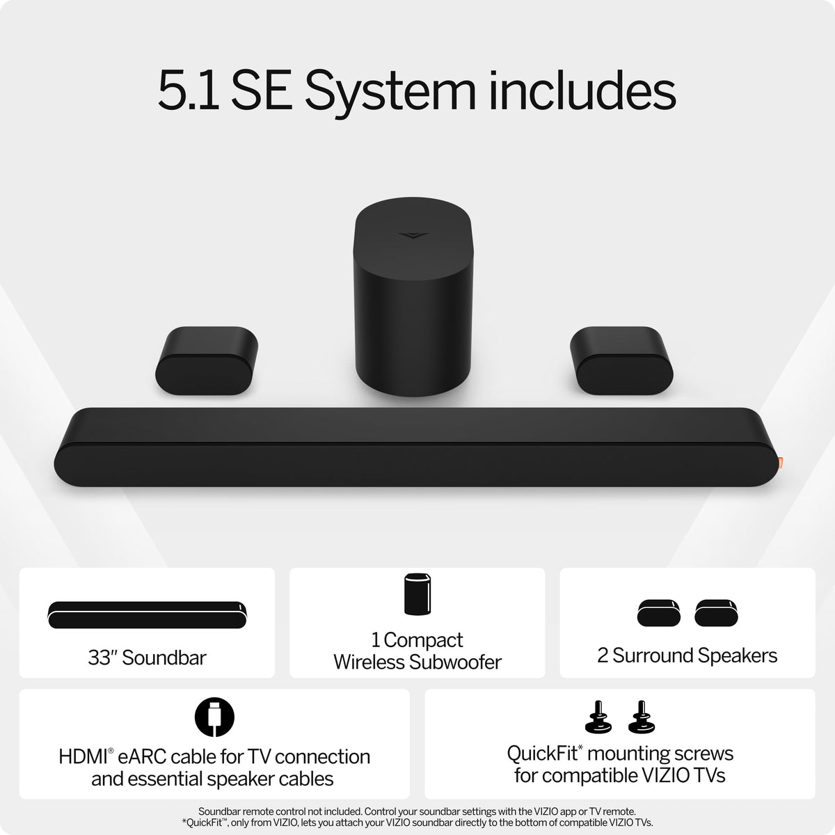 5.1 Soundbar with Wireless Subwoofer and Bluetooth V502632