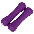Bone-shaped Hand Dumbbells 2pcs 0.5kg Purple Neoprene Coated N4469