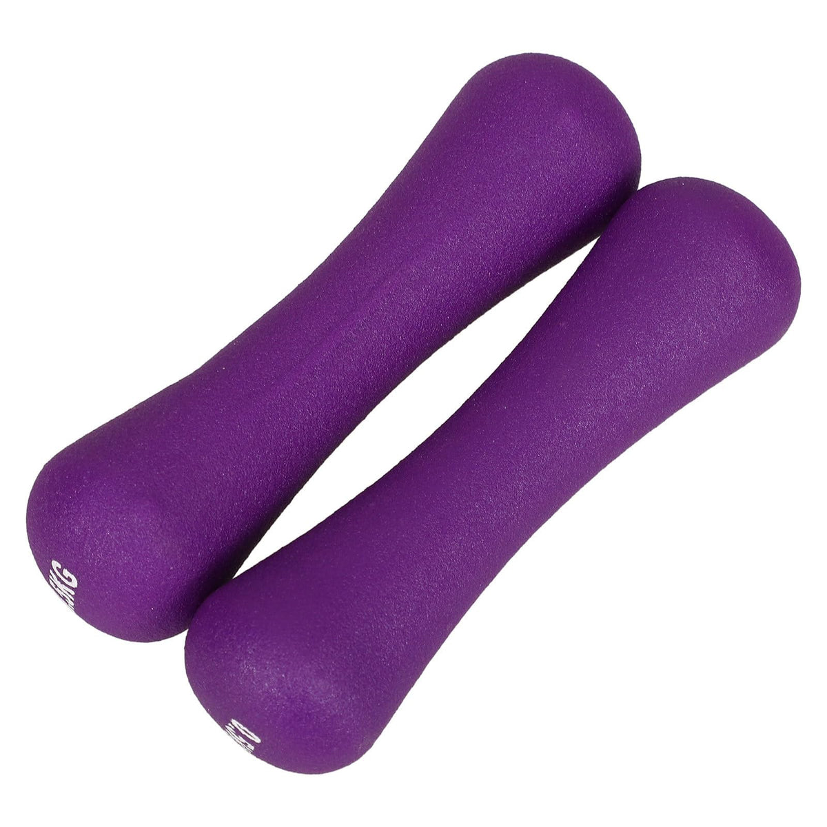 Bone-shaped Hand Dumbbells 2pcs 0.5kg Purple Neoprene Coated N4469