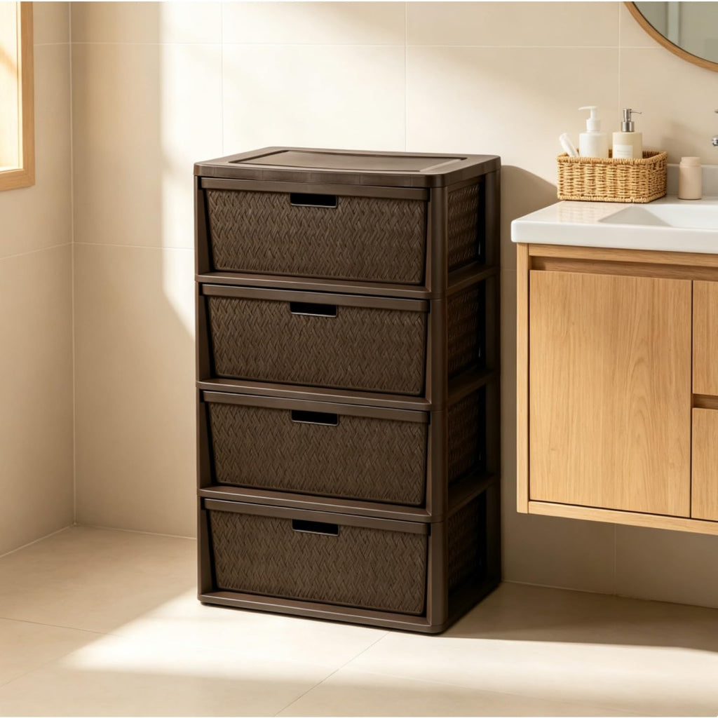 Brown Plastic Storage Organizer Tower Y494