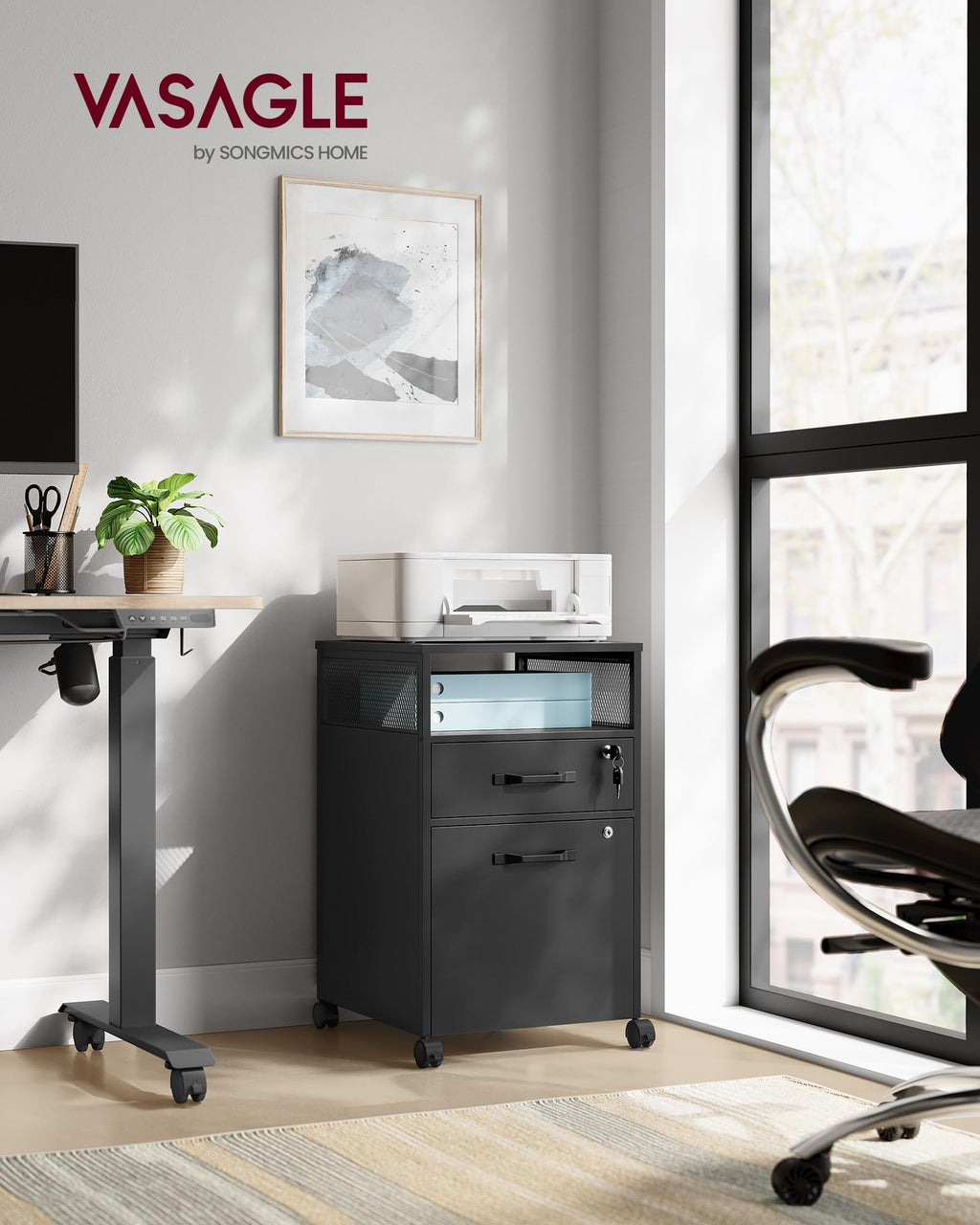 2 Drawer File Cabinet with Lock Y50914