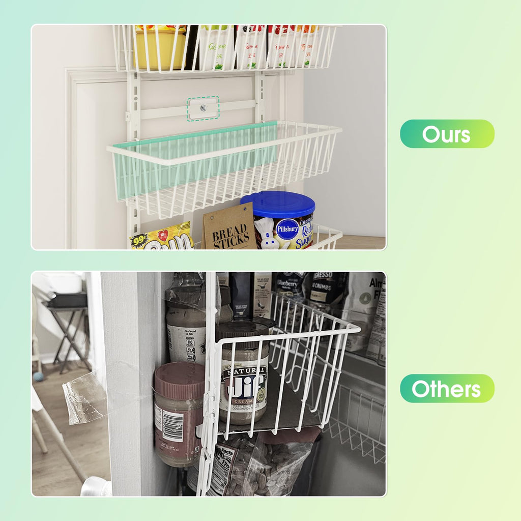White 9-Tier Over The Door Pantry Organizer C21604
