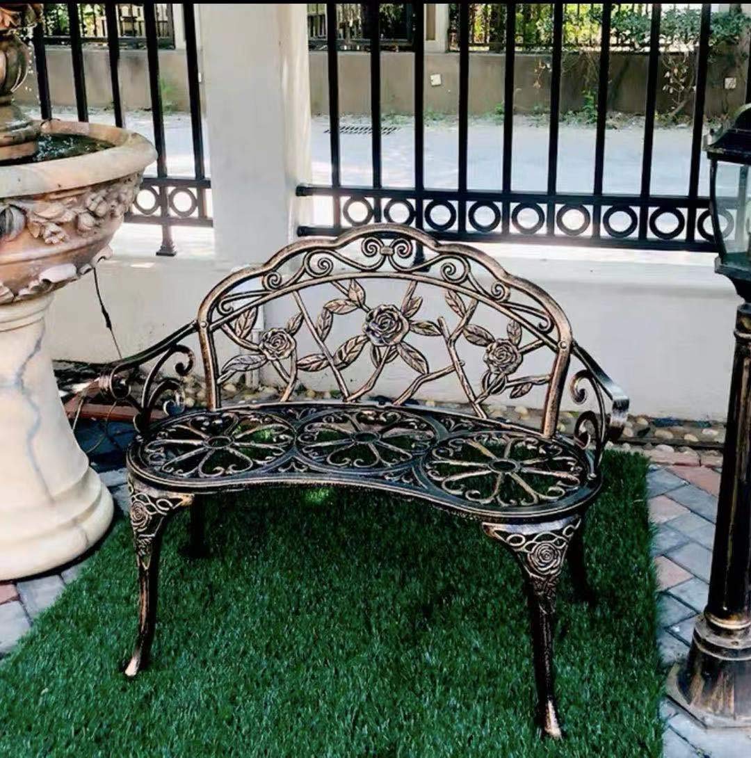 Cast Aluminum Patio Bench W399