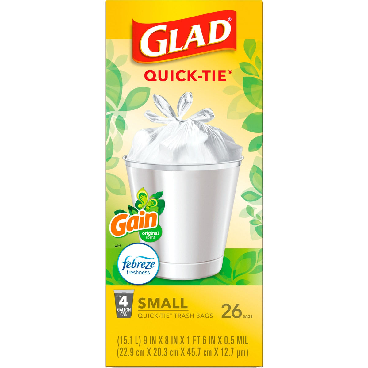 4 Gal 26 Count Trash Bags Pack of 6 V498930
