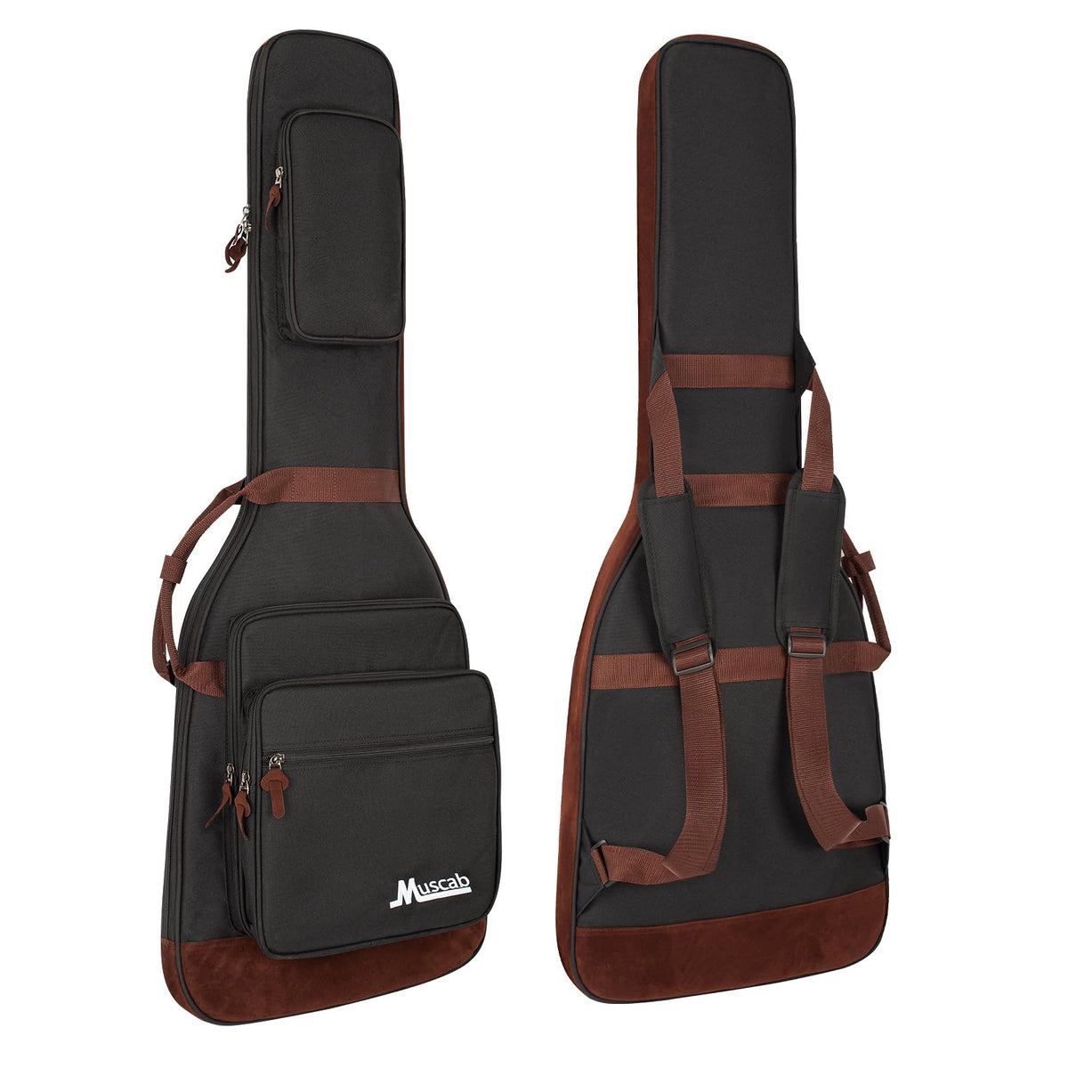 Black Electric Guitar Bag with Neck Strap and 4 Pockets R122